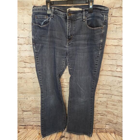 Levis Womens 515 Boot Cut Jeans Size 10 28" Inseam Dark Blue Wash - Picture 1 of 3